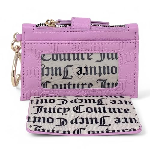 Juicy Couture Women's Tab Elongated Card Case with Keyring (Heartless Fondant Pink)3