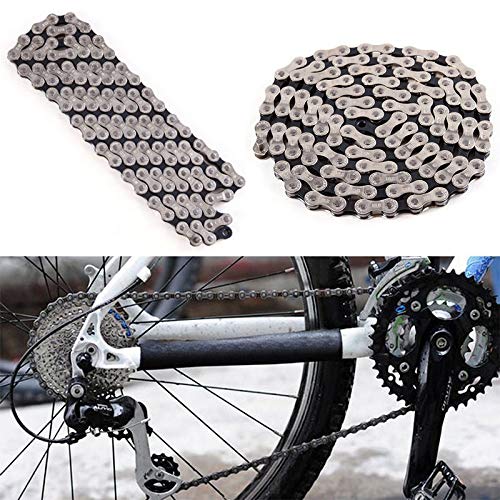 Chaîne de vélo VTT robuste en acier durable 116 liens traitement anti-rouille