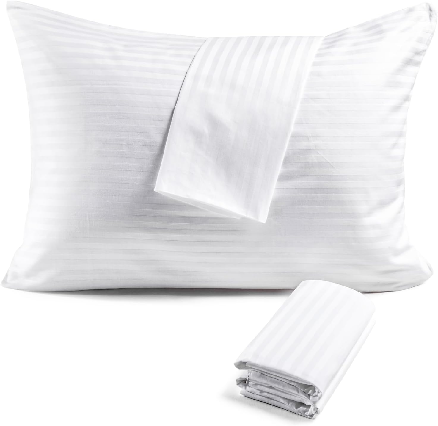 Faunna Protezione del Cuscino 50x70 cm (Set di 2) con Cerniera, 100% Cotone a Fibra Lunga, Silenzioso e Traspirante