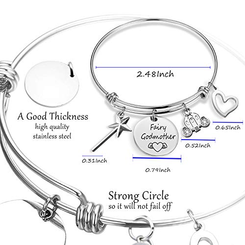 Fairy Godmother Bracelet Godmother Thank You Gift Godmother Proposal Jewelry Baptism Gift First Communion Gift (BR-Fairy Godmother) - Image 3