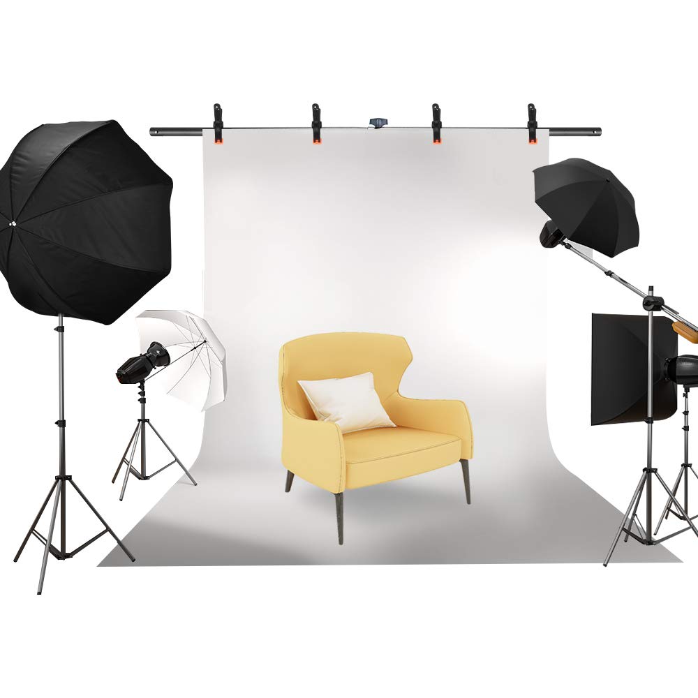 UTEBIT Backdrop Stand Kit 1.5x2m Aluminum Alloy TShape Photography