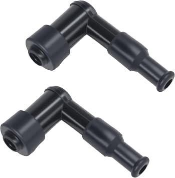 Replacement CG125 Spark Plug Cap Boot Waterproof Non Resistor Aftermarket Parts Fits CG125 GS125 GN125 WY125 CD110 Etc Motorcycle Scooter Dirt Bike ATV. Black 2 Pack