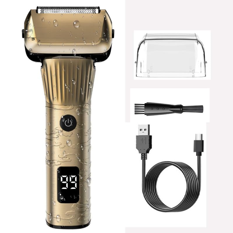 HATTEKER HT-607S Foil shaver, Beard Shaver 5 Blade Shaver for Men Popup Beard Trimmer with Rechargeable 2 Adjustable Speeds, digital display, lock function, Mens Beard Shaver runtime 100 minutes (B0DDTZQRN9) Amazon Price History, Amazon Price Tracker