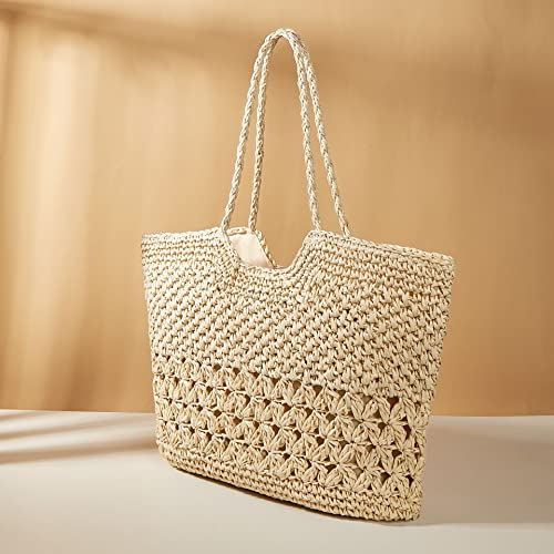 Bolso Tote de Playa y Vacaciones en Paja para Mujer miniatura 4