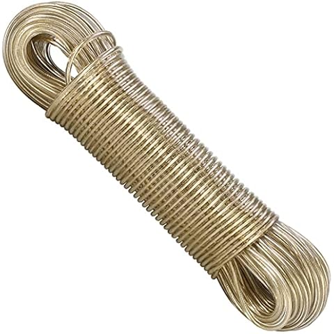 Vinsani 50m Washing Line Rope Strong Steel Core Laundry Clothes Lines Cover