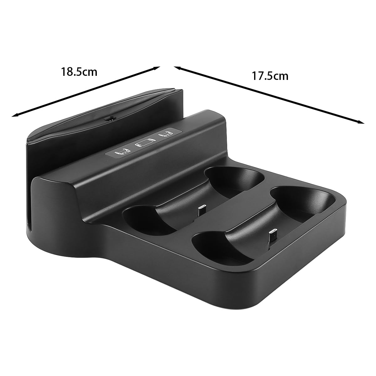 Stazione di ricarica per controller, base di ricarica per console di gioco 3 in 1 con USB Type-C per controller e ricarica della console