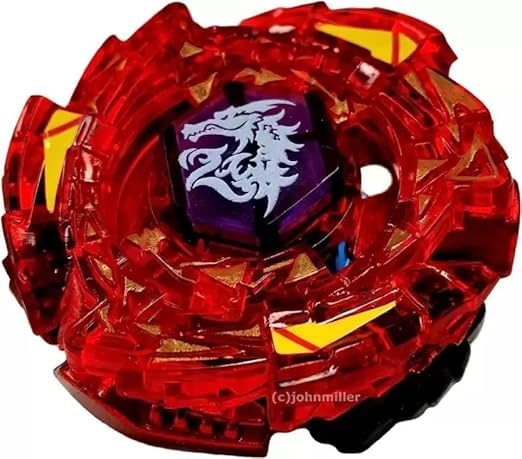 Image of Funstars Metro L-Drago Rush Red Dragon Metal Fury Spinning Battling Top with Launcher (Red) (BB98)