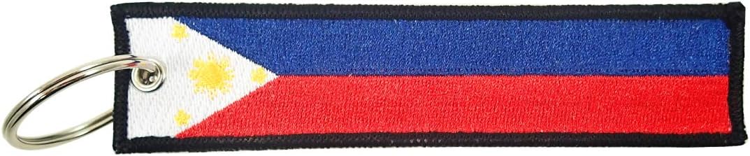 Luso Aviation Philippines Flag Key Chain, 100% Embroidered