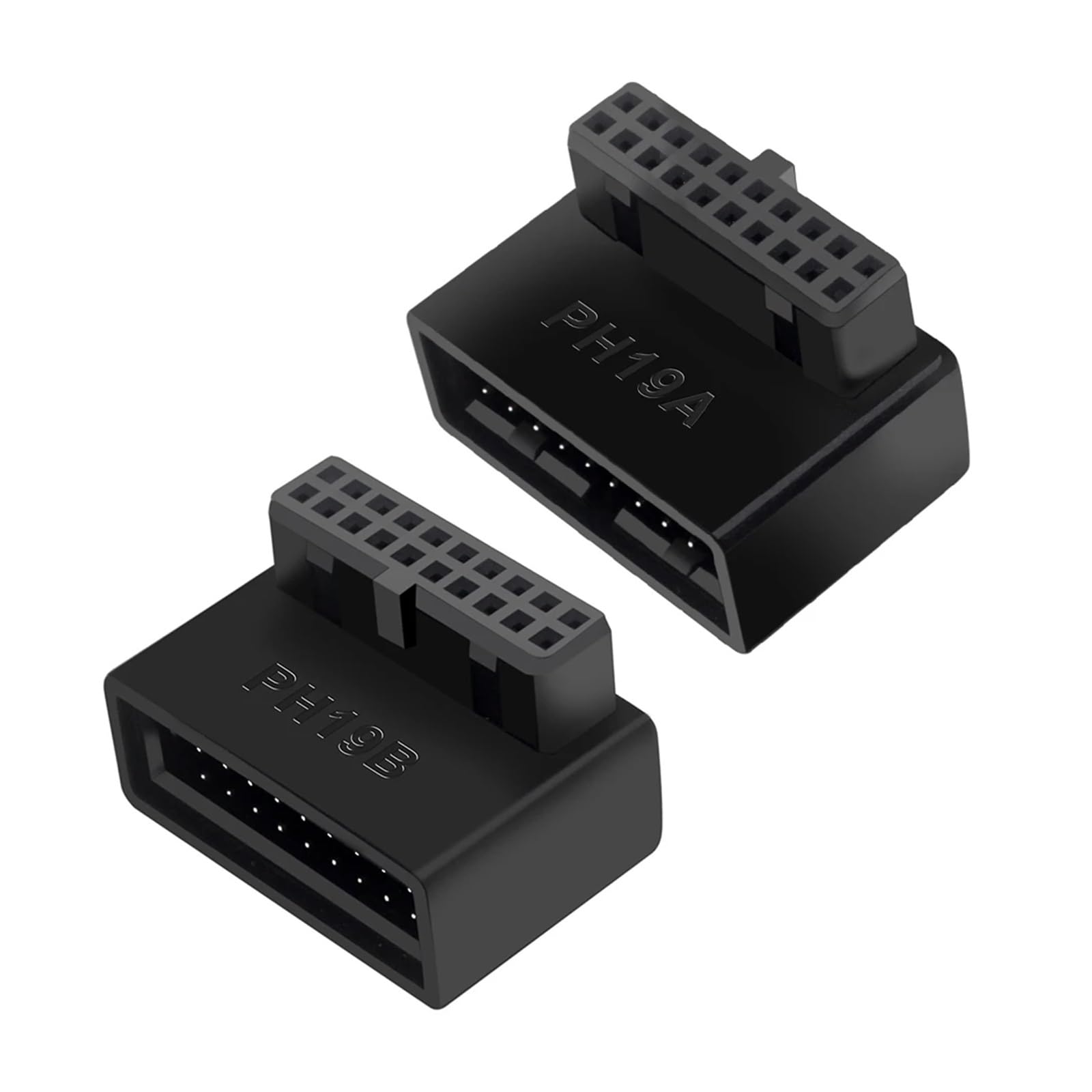 Adattatore di prolunga USB 3.0 19/20 pin maschio a femmina convertitore angolato di 90 gradi per presa connettore scheda madre PH19A (PH19A)
