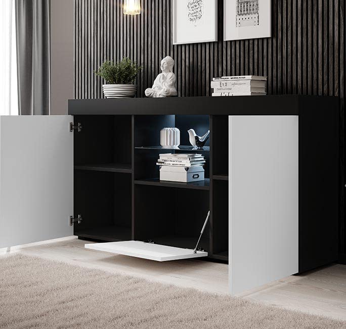 Starfurn Dressoir Omaha Black | 220 cm - Divani Outlet