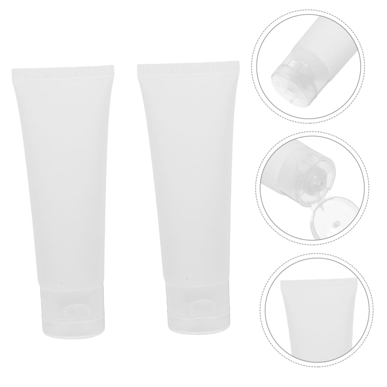 SOIMISS Set di Flaconi da Viaggio per Lozione, Tubi Spremibili Richiudibili, Contenitori Cosmetici 50 Pezzi in PP e PE, a Perdite
