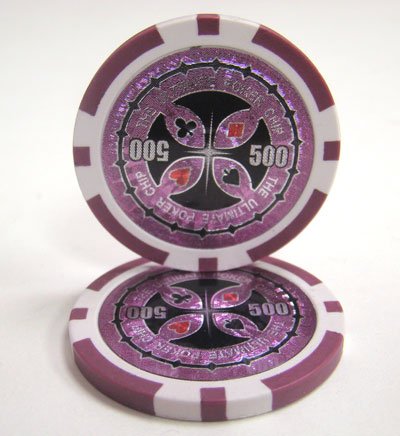 Amazon | Ultimate Poker レーザー粘土 14g 500 バルクポーカーチップ