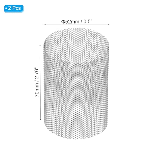 Image of PATIKIL 2 Pcs 52mm OD Strainer Mesh, 70mm H Screen Y Shaped Strainer Filter Valve Mesh Screen 304 Stainless Steel Strainer Mesh for Debris Pump Water Oil Separation