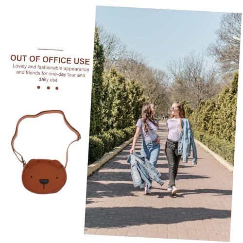 NOLITOY Cute Bear Crossbody Bag for Boy Girl Animal Shaped Single-shoulder Purse Lightweight and Durable Design for Daily Use Shopping and Travel3