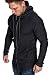 Produktbild Amaci&Sons Herren Oversize Biker Jacke Kapuzenpullover Strickjacke Hoodie Sweatjacke Pullover 4031 Anthrazit XL