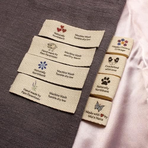 Etiquetas De Costura Personalizadas/Etiquetas De Cinta De Marca, Etiquetas De Ropa Personalizadas, Etiquetas Hechas A Mano Con Texto O Logotipo, Etiquetas De Marca Personalizadas(70x20mm)