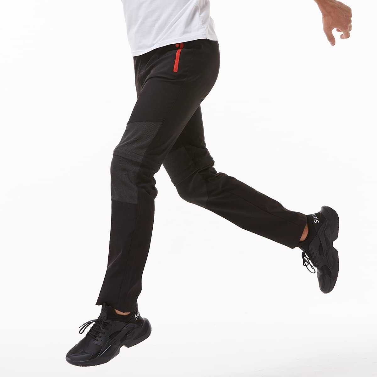 SANMIO Pantaloni Trekking Uomo Esterno Asciugatura Veloce Funzionali Leggeri Traspiranti Convertibile Pantaloncini Softshell Pantaloni da Arrampicata Casual - 4