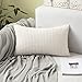MIULEE Funda de Cojín Fundas de Almohada Suave Decorativa Cuadrado Pana Granulado Poliéster para Hogar Sofá Silla Cama Sala de Estar Dormitorio30x50cm 1 Pieza Blanco