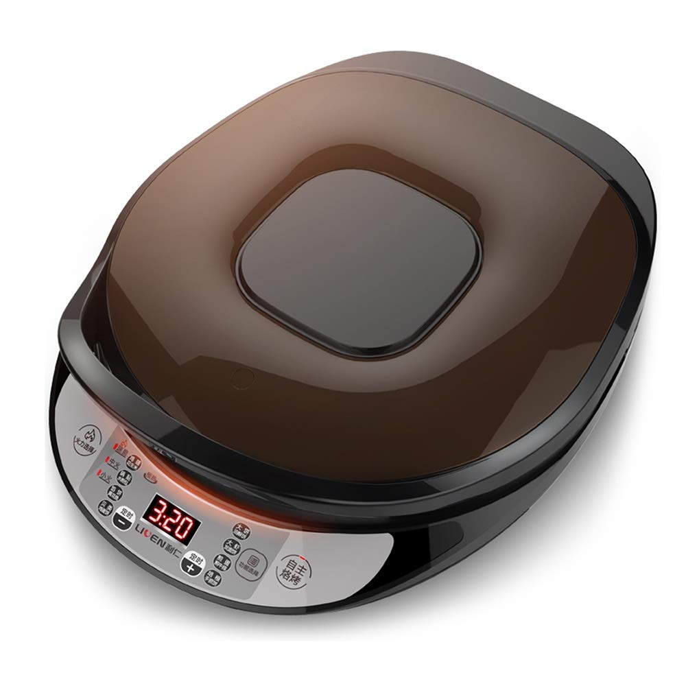 1200W pan cuisson électrique, des ménages double face chauffage Poêle à frire, crêpière automatique intelligent, la version micro-ordinateurs, 30MM approfondissent