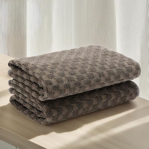 SIMPARTE 320 GSM – Set of 2 – 2 in1 Dual-Texture Microfiber Clean...