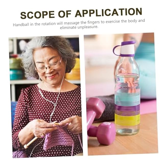 TOYANDONA 2Pcs Wooden Hand Exercise Balls for Finger Massage and Muscle Stretching Baoding Fitness Balls for Manual Dexterity Strength Training and Injury Aid