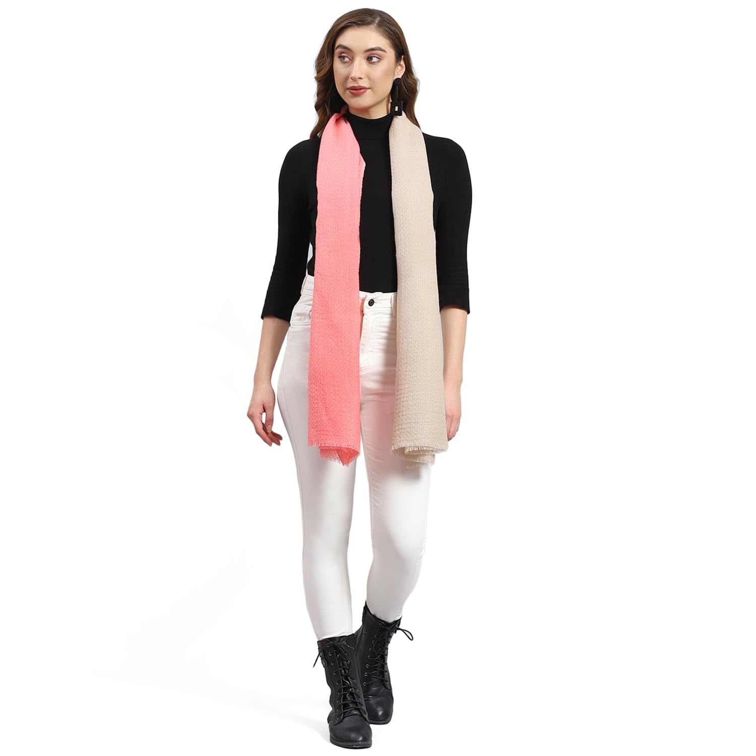 monte carlo Womens Multicolored Self Design Stoles (223STL3909)-picture-42