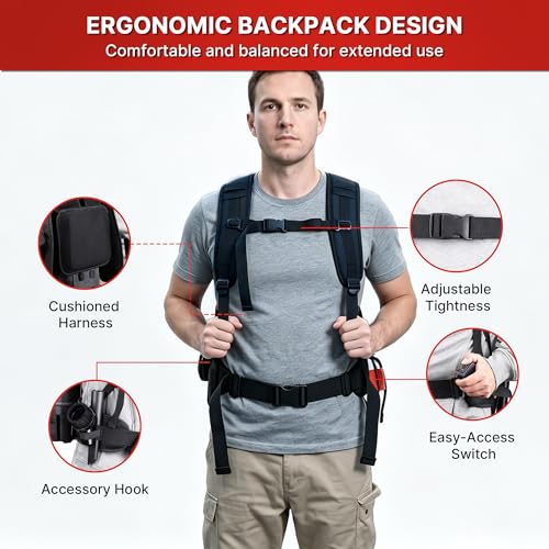 Image of Shop-Vac 5430299 Backpack Vacuum Commercial, 1.5 Gallon 4.5 PHP Ergonomic Canister Vacuum Cleaner with HEPA Filtration, 1.5-Inch Attachments, Corded, for Multi-Surface Cleaning, Carpet and Hard Floor