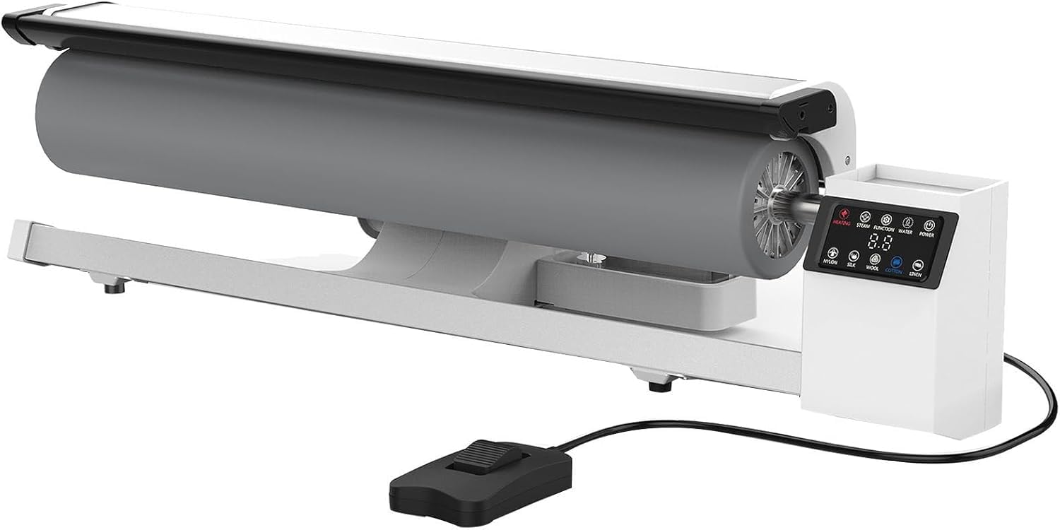 Professional 2950W Roller Ironing Machine,90Cm Commercial Steam Press for Hotel Linen,for Clothes, Garments, Curtains