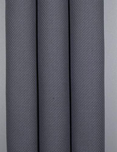 Image of KCS 3 pc of 15 inch x 18 inch Counted Cross Stitch Cotton Aida Cloth Needlework Rolled Fabric Box,18CT,Light Steel Grey