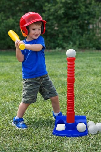 Kids Tee Ball Set with 10 Balls &ndash; Adjustable Height Batting Tee for Toddlers & Kids &ndash; Indoor...