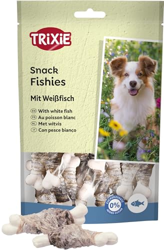 TRIXIE Hundeleckerli PREMIO Hunde-Fishies 100g - Premium Leckerlis für Hunde glutenfrei - ohne Getreide & Zucker, schmackhafte Belohnung für Training & Zuhause