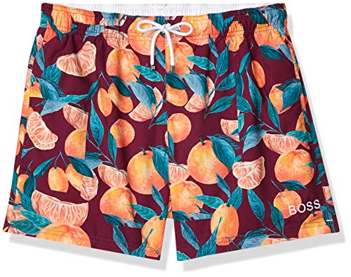 Hugo Boss BOSS Men's Swim Trunks, Rasberry Pink Peaches, M