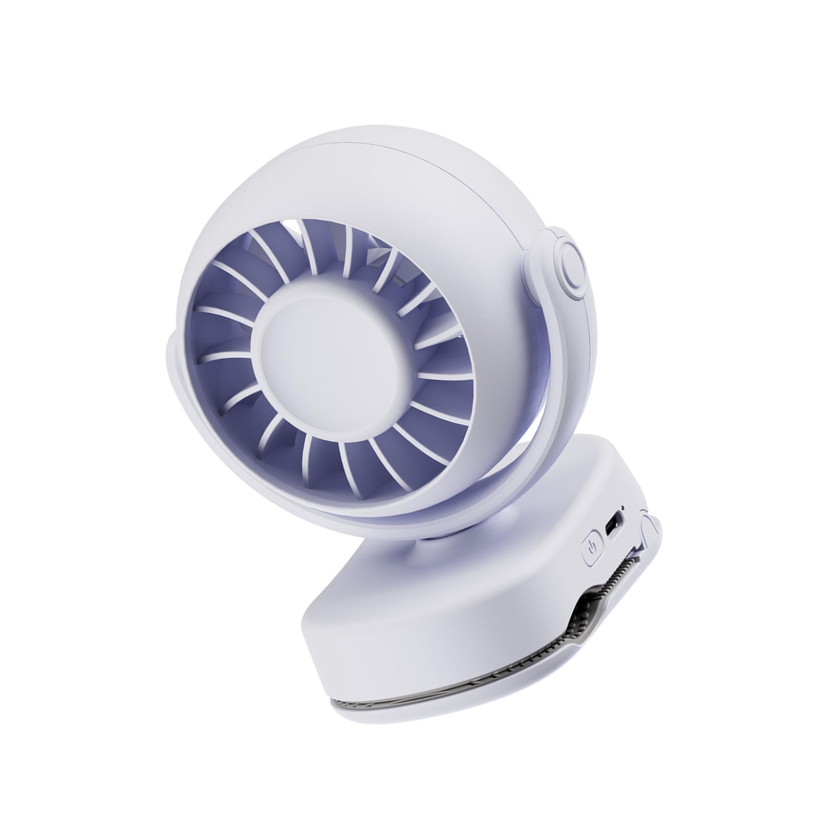 Uqezagpa Head Clip on Fan Rechargeable Personal Desk Fan with USB Charging for Home Travel Cooling Clip Rechargeable Usb Adjustable Head Travel Dorm on Compact Cooling