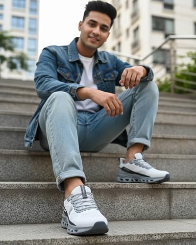 Image of Bacca Bucci Balance Men's Sports Sneakers | Ultra-Light Jacquard Running Shoes with Cushioned Rebound Sole | EVA + Rubber Heavy-Duty Outsole | All-Day Comfort & Breathable Daily Trainers