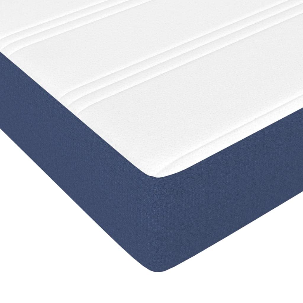 Materasso a molle insacchettate medio blu, 100 x 200 x 20 cm, tessuto con rivestimento traspirante, schiuma fredda e molle insacchettate per alleviare la schiena, adatto per chi soffre di