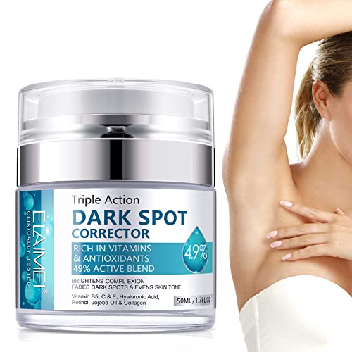 Underarm Cream, Dark Spot Remover for Face and Body, Dark Spot Corrector Cream, Brighten & Moisturizes Armpit, Neck, Knees, Private Parts, 1.7 Fl Oz