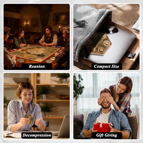 Image of Kabinka DND Dice Set, 7 in 1 Metal Spin-Dial Dice with Storage Bag, Portable Celtic Knot D&D Dice for D4 /D6 /D8 /D10 /D12 /D20 Role Playing Board Games (Matte Gold)