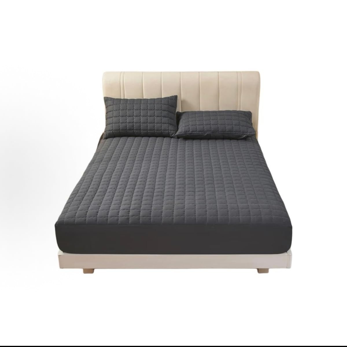 Single Plush Deep Pocket Crystal Velvet Fitted Sheet, Warm Winter Protector(Grey,150 * 200cm)
