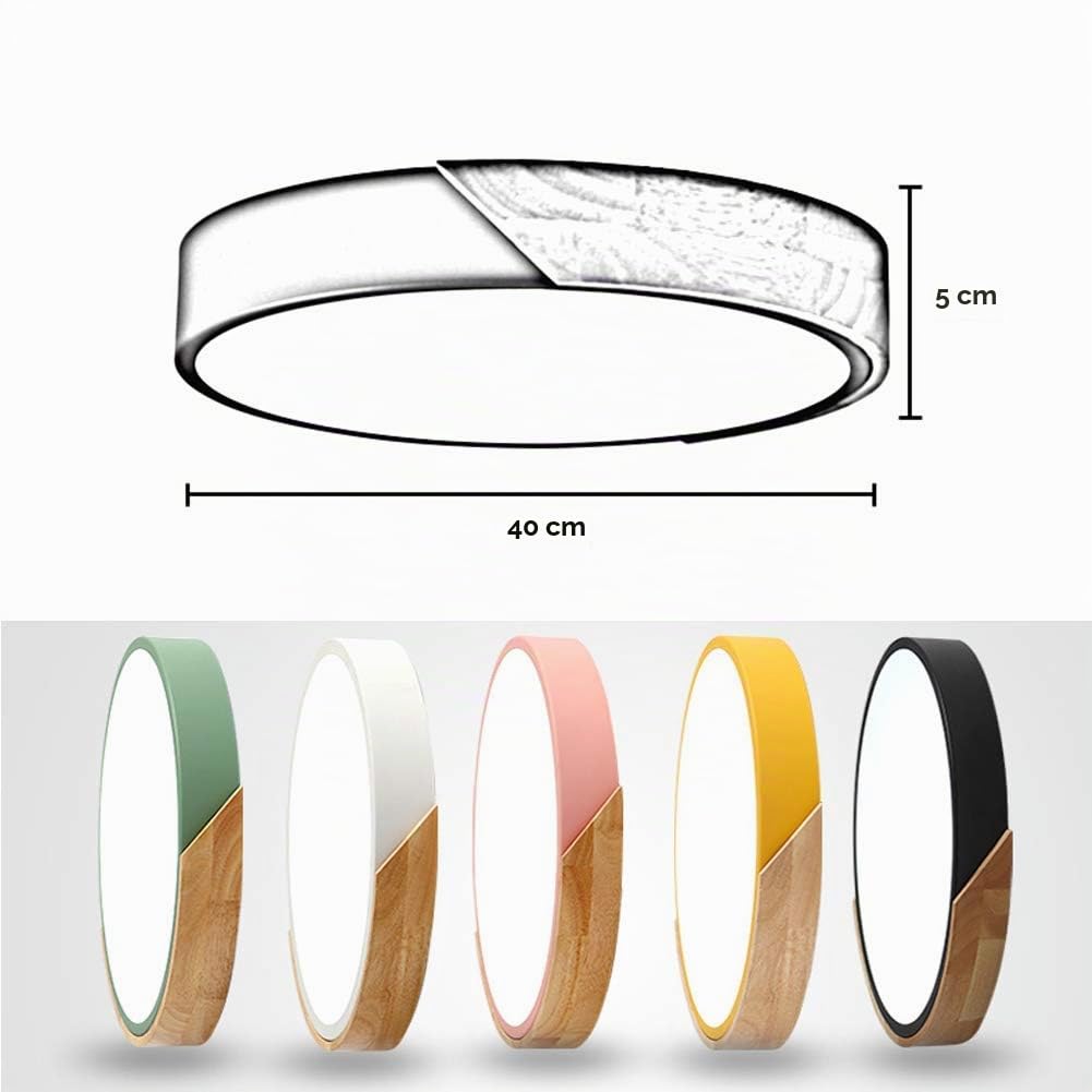 Plafón LED redondo con atenuación tricromática,White, 40cm
