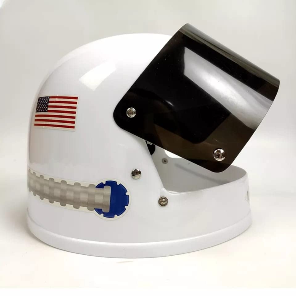 Astronaut Helmet with Movable Visor Pretend Play Toy Set for School Classroom Dress Up, Role Play Accessory, Holiday Gift Stocking, Birthday Party Favor Supplies, Girls, Boys,Kids