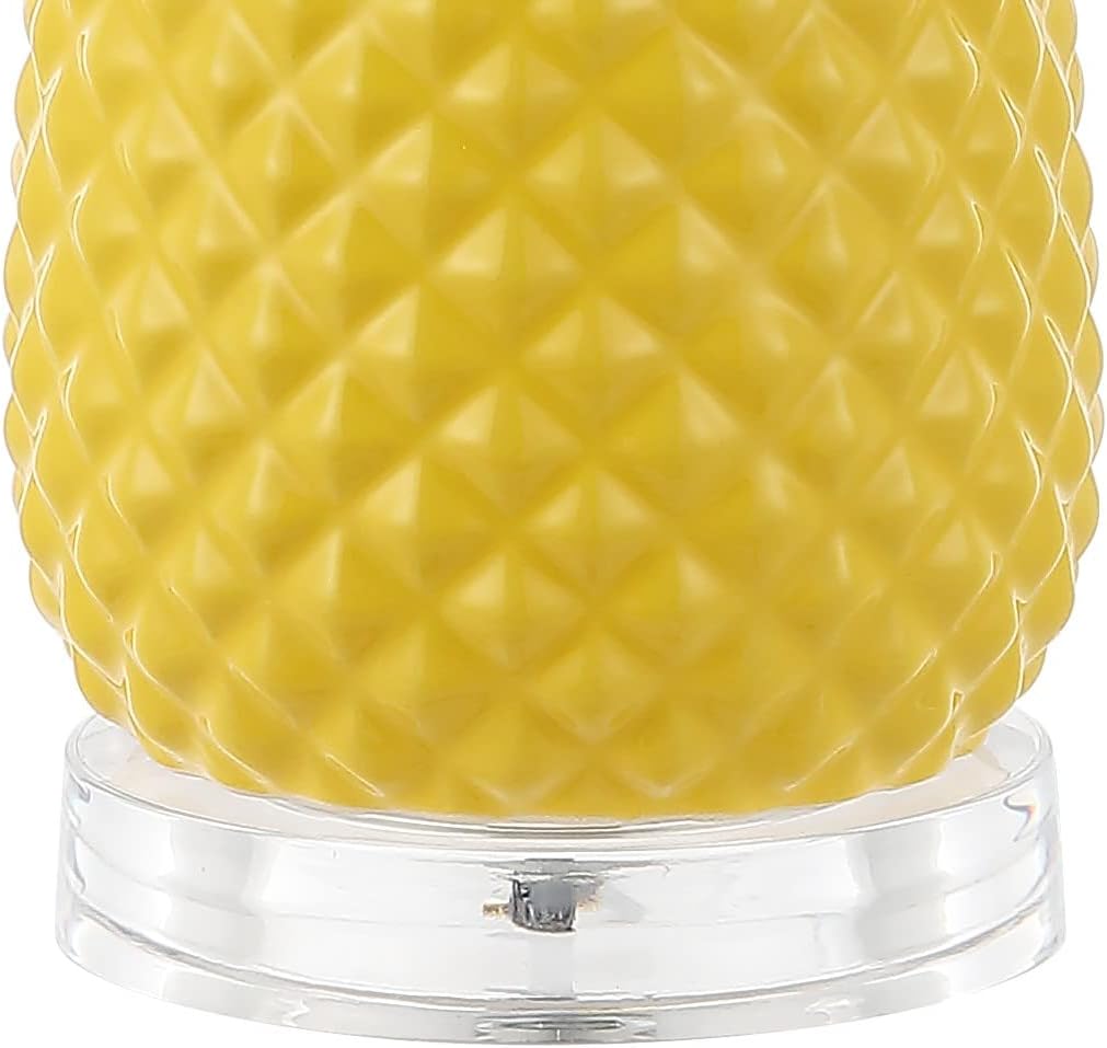 Eyely EYL4019D Treat 23″ Classic Vintage Ceramic LED Table Lamp for Reading Room, Living Room, Office, Bedroom, Modern, Contemporary, Shabby Chic, Yellow/Gold