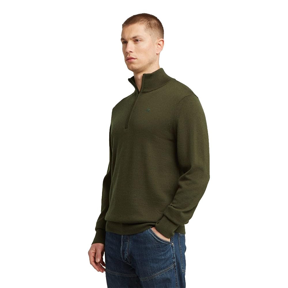 G-Star Herren Premium Core Half Zip Knit Sweater