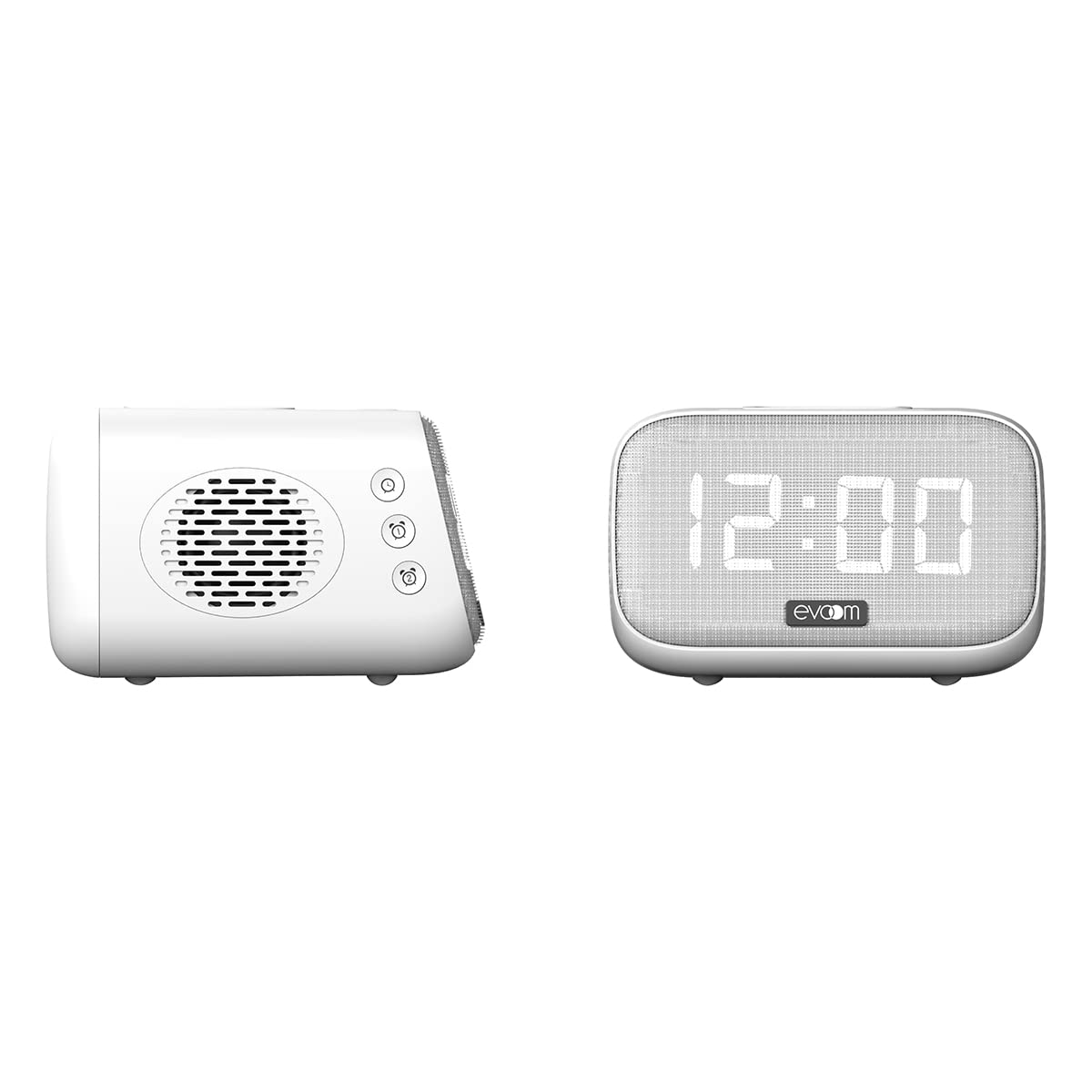 SOUNDUP - Radio Despertador con Altavoz y Cargador de inducción, Color Blanco