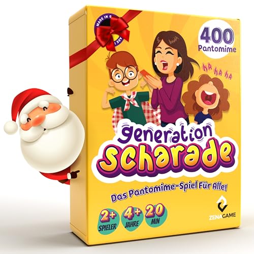 ZENAGAME Generation Scharade Familien Spiele - Activity Spiel - Scharade Spiel Familie - Kartenspiele für Erwachsene - Gesellschaftsspiel Kinder und Erwachsene - Kartenspiel ab 4 Jahren