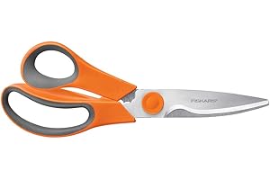 Fiskars Ergo Long Handle Kitchen Shears (8 Inch)- Orange (510041-1001)