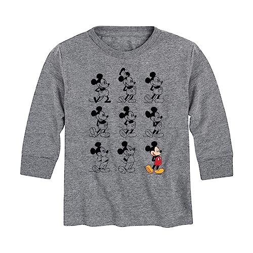 Disney Mickey & Friends - Mickey Mouse Evolution - Toddler and Youth Long Sleeve Graphic T-Shirt