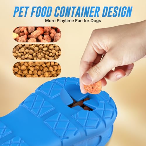 Dog Toys for Aggressive Chewers, Indestructible Dog Toys for Large Dogs, Tough Dog Toys Natural Rubber Interactive Dog Chew Toy with Bleef Flavor (Blue) Dog Toys for Aggressive Chewers, Indestructible Dog Toys for Large Dogs, Tough Dog Toys Natural Rubber Interactive Dog Chew Toy with Bleef Flavor (Blue)