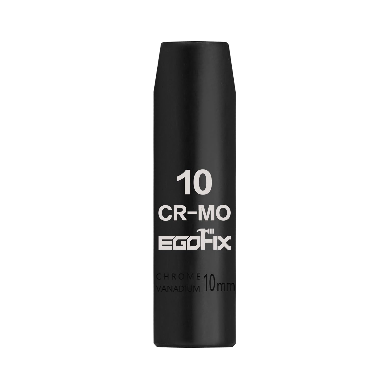 3/8" Drive Deep Impact Socket, 10mm Metric Socket, CR-MO 6 Point for Easy Removal of Axle Nut