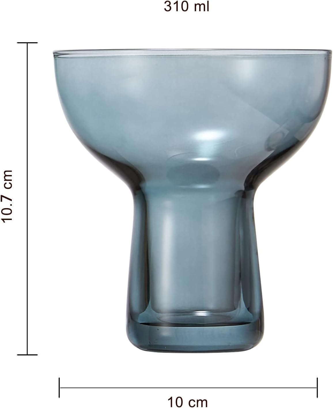 Khen Colored Vintage Art Deco Glasses - Martini, Margarita, Cocktail & Champagne Ribbed Glasses | Set of 6 | Cute Pastel Crystal Cocktails Glassware, Stemmed Glassware Gift - Margarita Coupe 10oz - Image 5