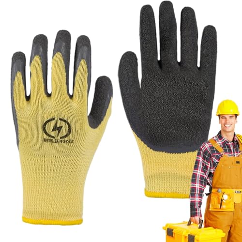 Generico Guantes aislados para trabajo eléctrico, guantes | Guantes elecanti de alto nivel 400 V - guantes protectores, guantes no deslizantes para electricistas